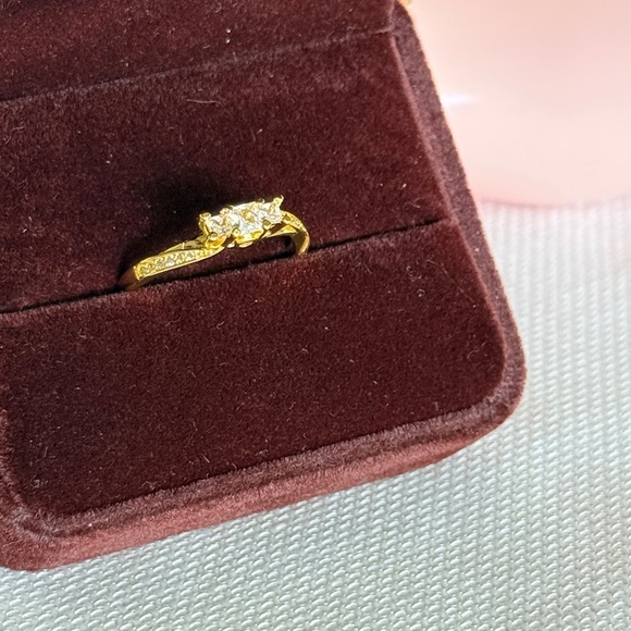 18K Gold Plated Bridal Ring with Zirconia - Picture 9 of 9